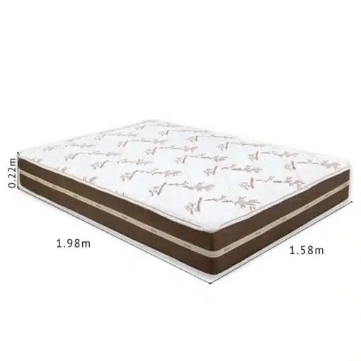 Colchão Queen Classic Marrom Molas Ensacadas 158x198x22 Anjos - Imagem 4