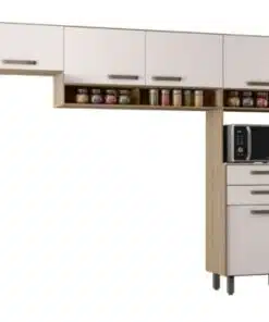 Cozinha Completa Siena 3 peças - Carvalho/Off White