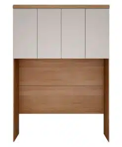 Modulado Aéreo Rizon Cumaru/Fendi Fosco 4 Portas 2 Prateleiras 100% MDF Larg. 1.67m - Novo Horizonte