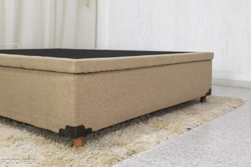 Base Box Baú Casal Prime 138x188x43 Linho Bege SE Movelaria - Imagem 5