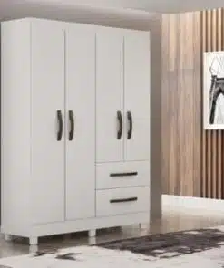 Guarda-Roupa Estrela 4 portas - Branco