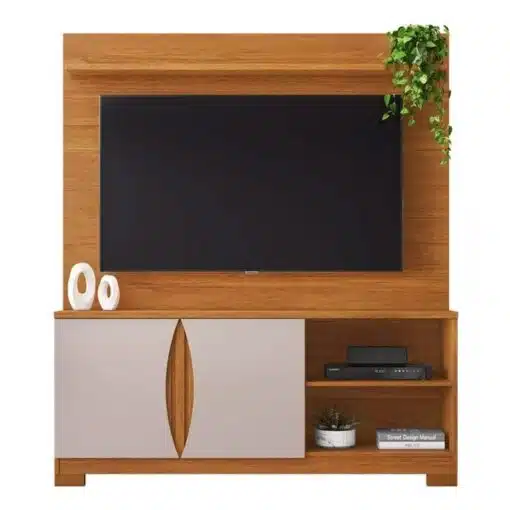 Home União Candian Cinamomo/Off Detalhe Ripado TV até 56 Polegadas Larg. 1.36m - JCM - Imagem 3