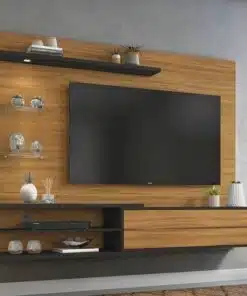 Painel NT 1115 Freijó/Preto C/ Led TV até 60 Polegadas Larg. 1.80m - Notável