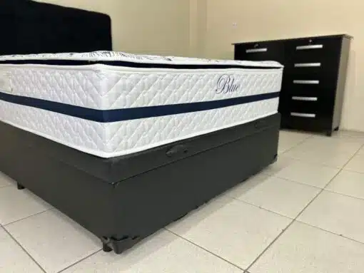 Combo Colchão Blue Molas Ensacadas Casal – 138x188x32 + Base Box Baú Classic casal – Preto Corino - Imagem 3