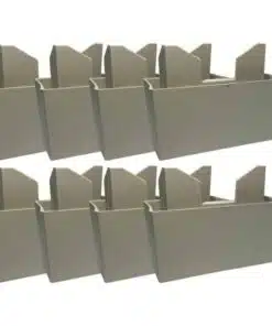 Kit com 8 pés plástico retangular - Branco