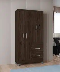 Guarda-Roupa 4 Portas Milão 0,91 m Chocolate - POQUEMA