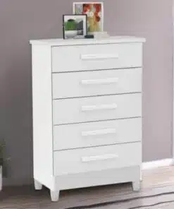 Cômoda Paola 5 gavetas - Branco