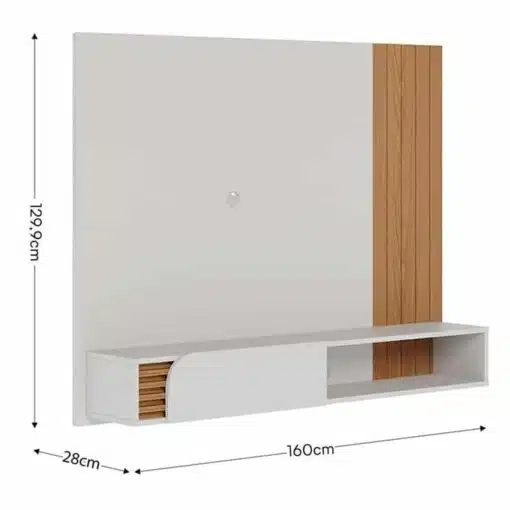 Home Suspenso Jurerê Off/Freijó Para TV até 60 Polegadas Larg. 1.60m - Colibri - Imagem 5