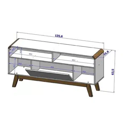 Sofá Retrátil Reclinável Grécia Veludo Bege Larg. 2.00m + Rack Lazuli Off TV até 55 Polegadas Larg. 1.35m - Bechara - Imagem 13