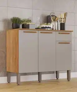 Balcão Cozinha Madri Cinamomo/Off Larg. 1.05m - Sallêto