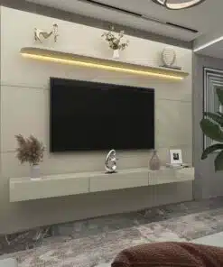 Home Royal C/Led Off e Nicho 100% MDF TV até 85 Polegadas Larg. 2.19m - Gelius