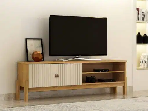 Rack Ouro Preto 65" - Cinamomo/Off white