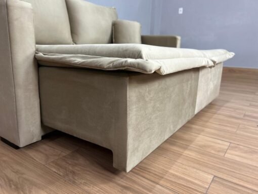Sofá Cama Retrátil Reclinável Positano 1.80m Mod.80 - Capuccino Veludo - Imagem 7