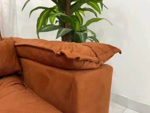 Sofá Retrátil Reclinável Brasão 2.70m- Terracota Veludo - Imagem 9