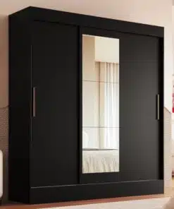 Guarda-Roupa 3 Portas Londres 69000 1,80 m Preto - DORIPEL