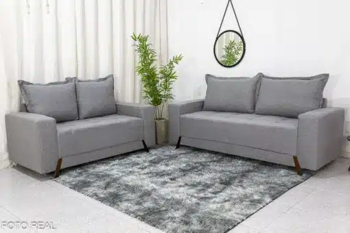 Sofá 3 e 2 lugares 8100 Linho Cinza 27