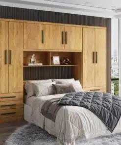 Guarda-Roupa Acoplado México 5 portas + Floripa 2 portas Casal – Cedro