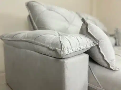 Sofá Retrátil e Reclinável Eros 2.50m - Bege Veludo - Imagem 3
