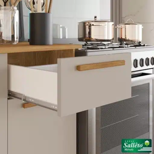 Balcão Cozinha Madri Cinamomo/Off Larg. 1.05m - Sallêto - Imagem 5