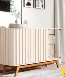 Buffet Açai Luxo Ripado com 3 Portas larg. 1.36m Off JB Bechara