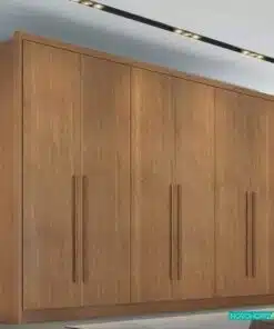 Roupeiro Casal Robust Plus Cumaru 6 Portas 6 Gavetas 100% MDF Larg. 2.76m - Novo Horizonte