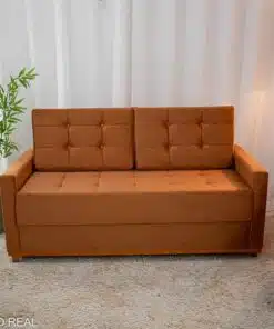Sofá 3 lugares Living Áustria Veludo Terracota A62 Larg. 1.70m