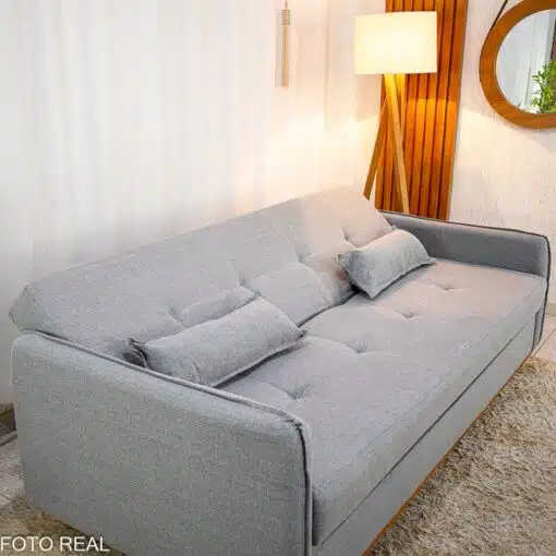 Sofá Cama Ipanema Baú larg. 2.05m Linho Cinza 2275 - Imagem 5
