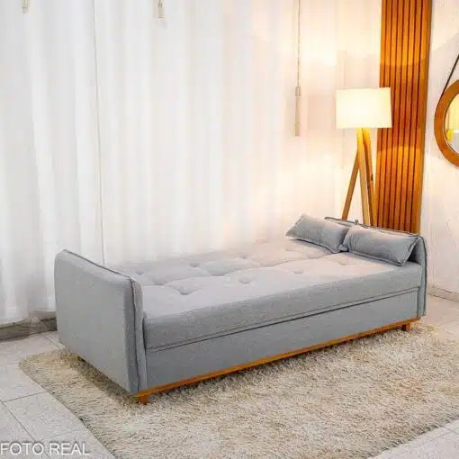 Sofá Cama Ipanema Baú larg. 2.05m Linho Cinza 2275 - Imagem 6