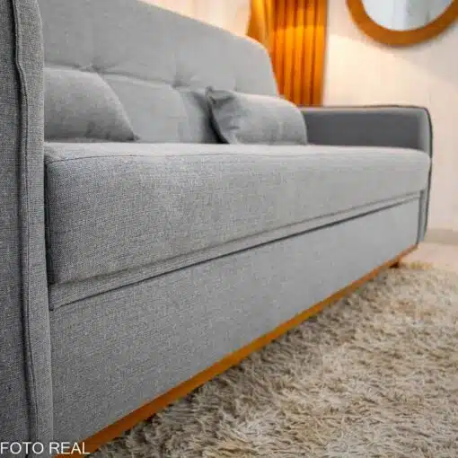 Sofá Cama Ipanema Baú larg. 2.05m Linho Cinza 2275 - Imagem 7