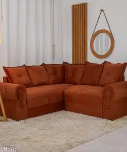 Sofá Canto Bianca Veludinho Terracota 604