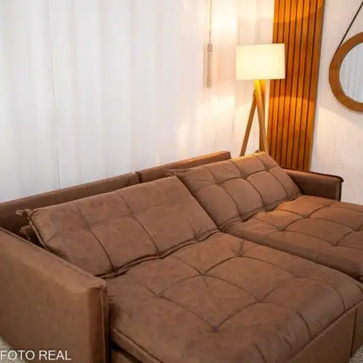 Sofá Retrátil Reclinável Andradas 2.20m Korino Marrom 410 Molas Ensacadas - Sem Caixa - Imagem 14