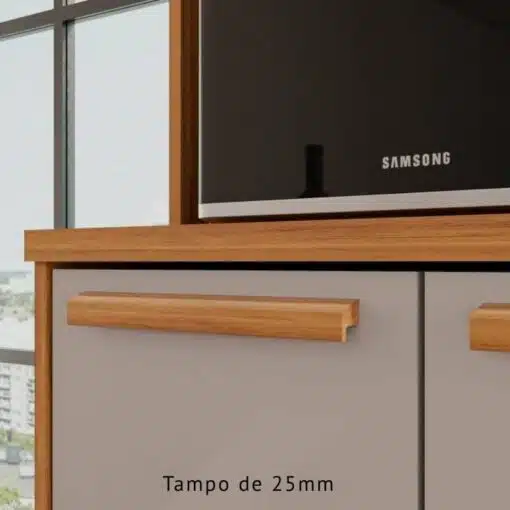 Torre Quente Flórida Cinamomo/Off C/Detalhe Ripado 4 Portas Larg. 0.70m Sallêto - Imagem 5