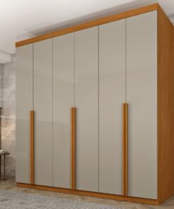 Guarda-Roupa 6 Portas Joinville/Andorra 2,18 m Cinamono/Off White - TCIL