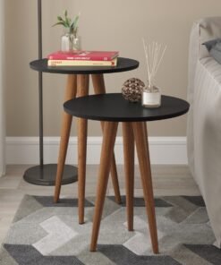 Kit 2 Mesas Slim Preto - PATRIMAR