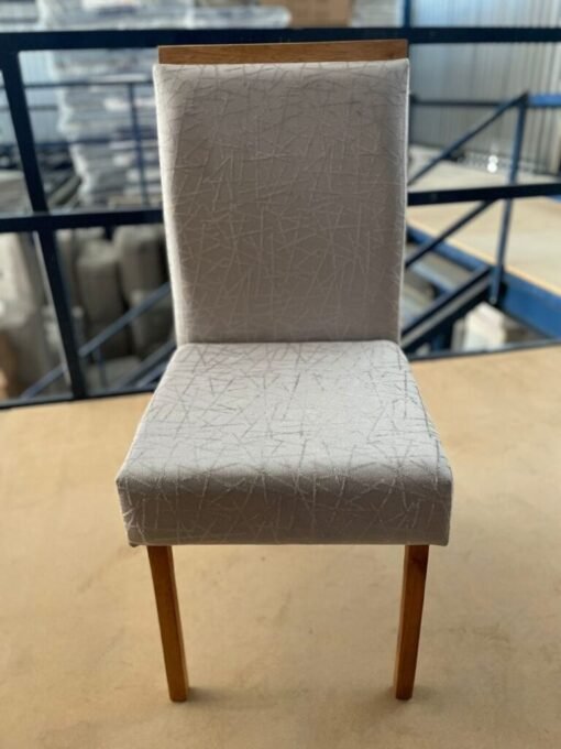 Mesa Salinas 90 Cinamomo/Off White com 4 Cadeiras Samantha 05 Veludo Cinza Prata 1013 – AVALON DECOR + CARVALHO DECOR - Imagem 2
