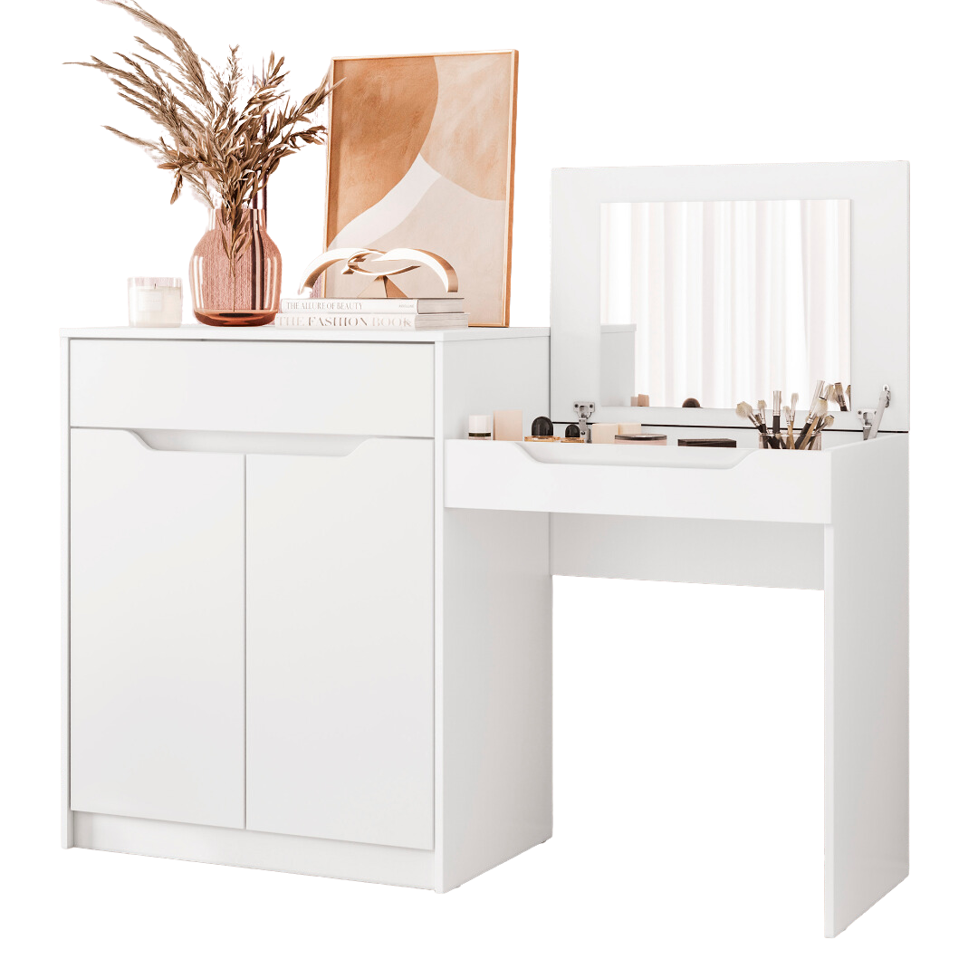 Penteadeira/Escrivaninha Trend Branco Fosco - MÓVEIS ALBATROZ - Imagem 6