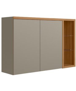 Armário Aéreo Duplo Allure 1.2 Jequitibá/Gris Fosco - LINEA BRASIL