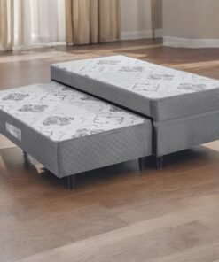 Cama Box Solteiro com Auxiliar Prestige D28 Molas Ensacadas - ECOTEC