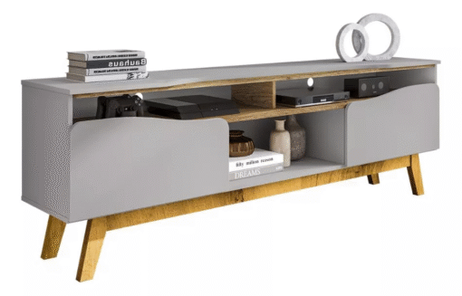 Rack até 75" Ilhabela Off White/Naturale - BECHARA - Imagem 4