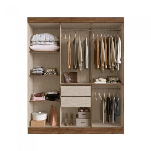 Guarda-Roupa 6 Portas New York 21706 1,80 m Castanho/Nude – DORIPEL - Imagem 3