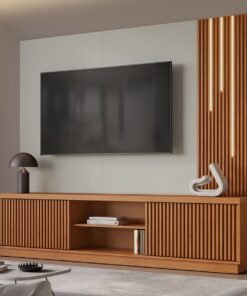 Home Theater até 75″ Valência/Arezzo New LED Naturale/Off White – MAVAULAR