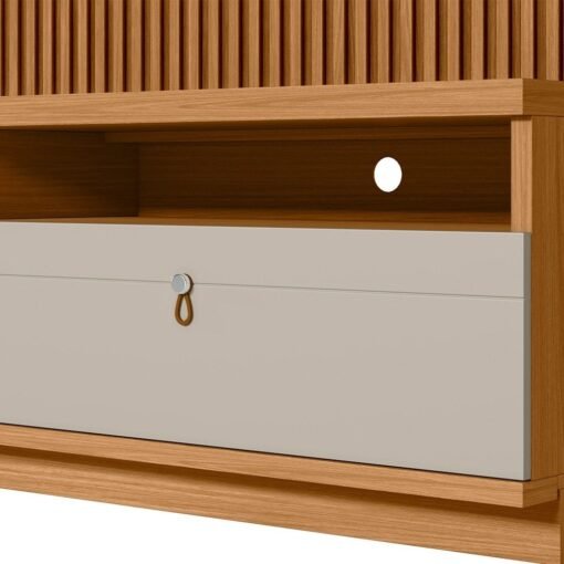 Rack até 70" Ouro Preto Nature/Off White - LINEA BRASIL - Imagem 2