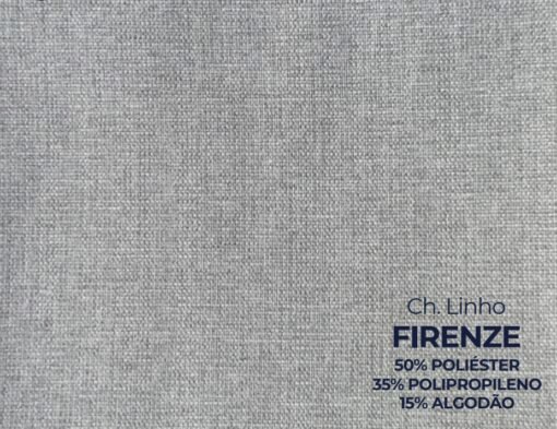Sofá com Chaise Ref.825 2,90 m Chenile Linho Cinza Firenze - RONDOMÓVEIS - Imagem 4
