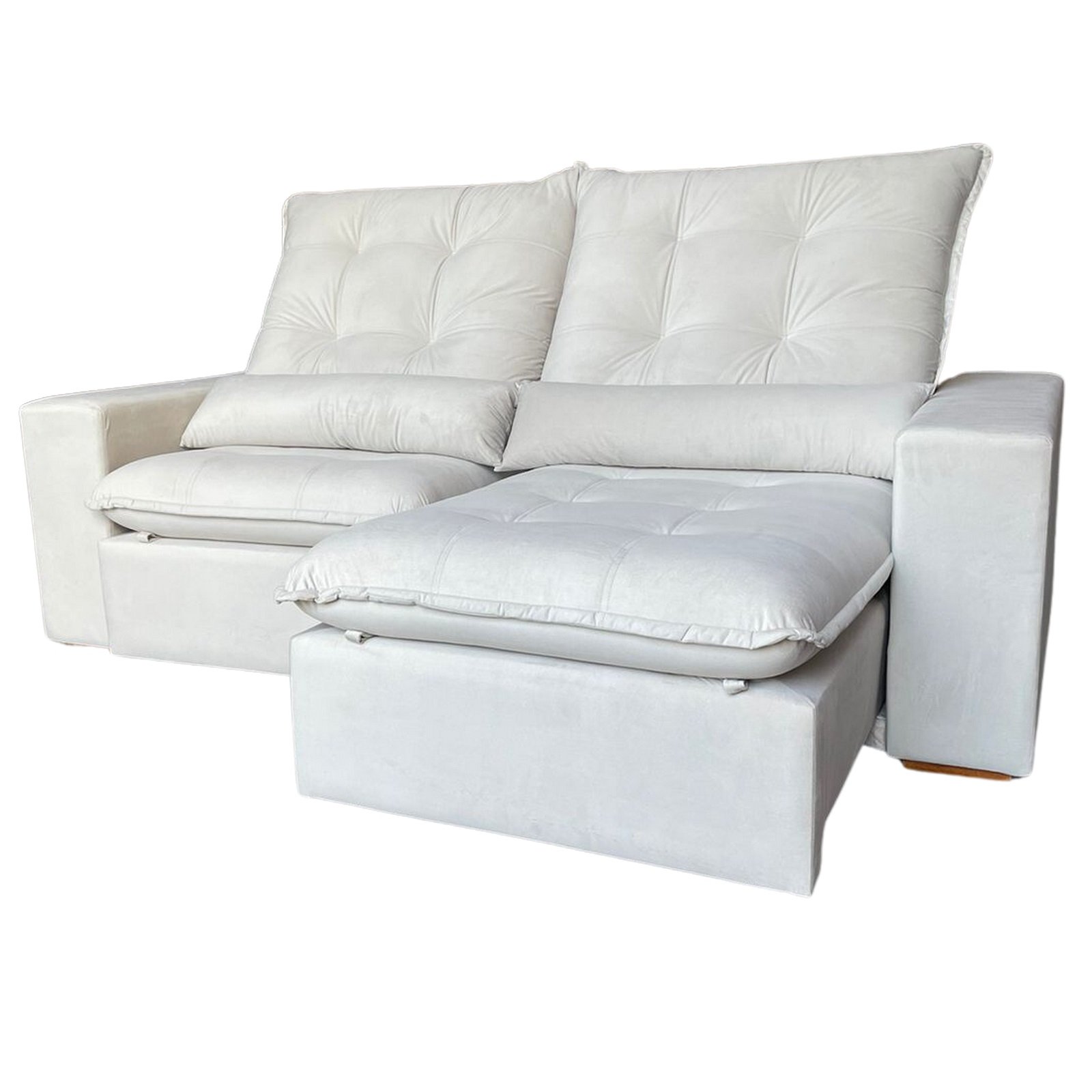 Sofá Retrátil e Reclinável Malu 2,30 m Bege – D’VITRINE ESTOFADOS - Imagem 2