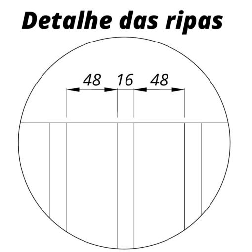 Placa Painel Ripado(Extensão)Nobre 49,6 cm Naturale - GELIUS - Imagem 3
