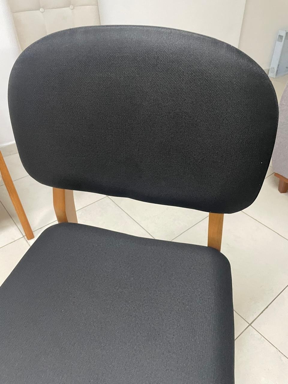 Kit 2 Cadeiras Gaya Mel/Linho Preto 09 - J SILVA MÓVEIS - Imagem 4