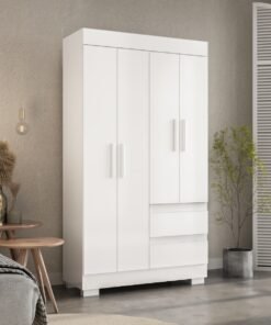 Guarda-Roupa 4 Portas Maya 0,998 m Branco - ACP MÓVEIS