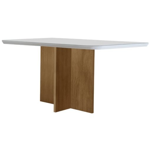 Mesa Berlim 120 Canto Copo Imbuia/Off White – RUFATO - Imagem 2