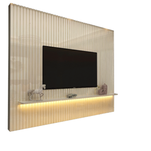 Painel até 85" Nobre Ripado 230 Off White - GELIUS - Imagem 3