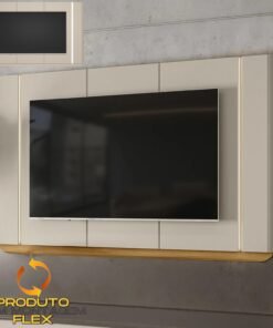 Painel até 75" Santorini Off White/Tauari Fosco - LINEA BRASIL